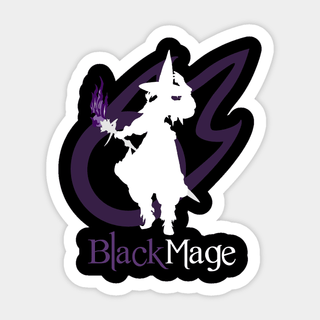 Black Mage - Final Fantasy XIV Sticker by degdesign